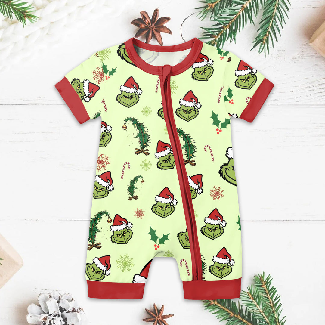 Grinch Baby Short Zippy For High Charm
