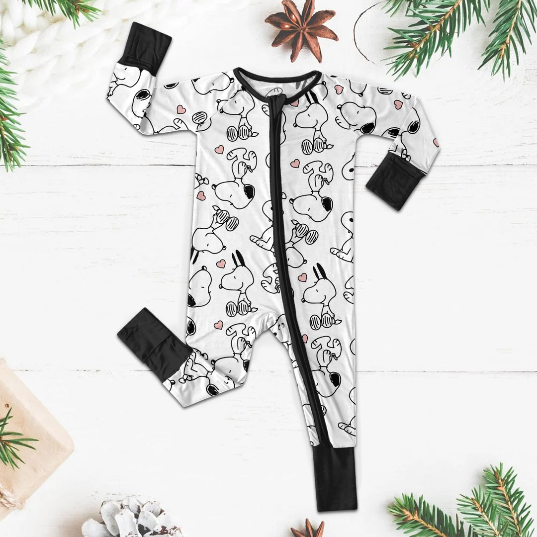 Snoopy Baby Long Zippy Featuring Cute Comfort