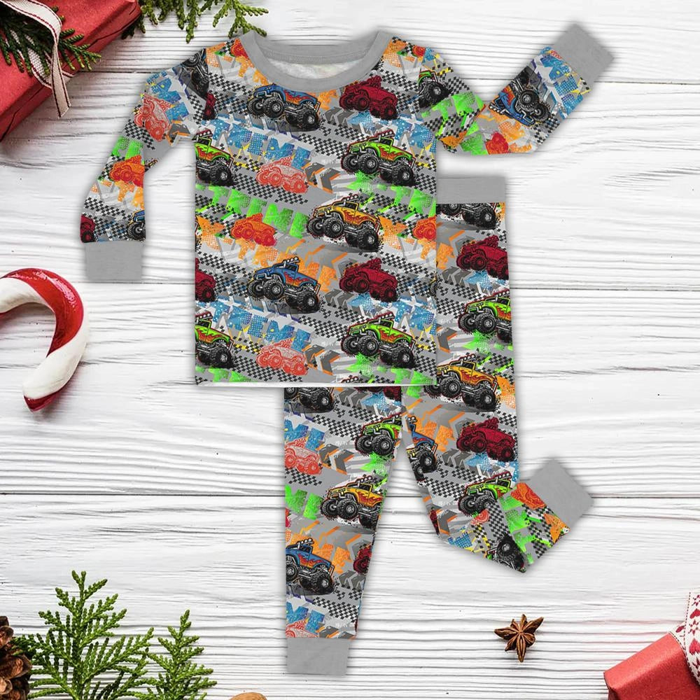 Baby Monster Truck Zippy In Blue Short Sleeved with Adorable Details - 18-24M