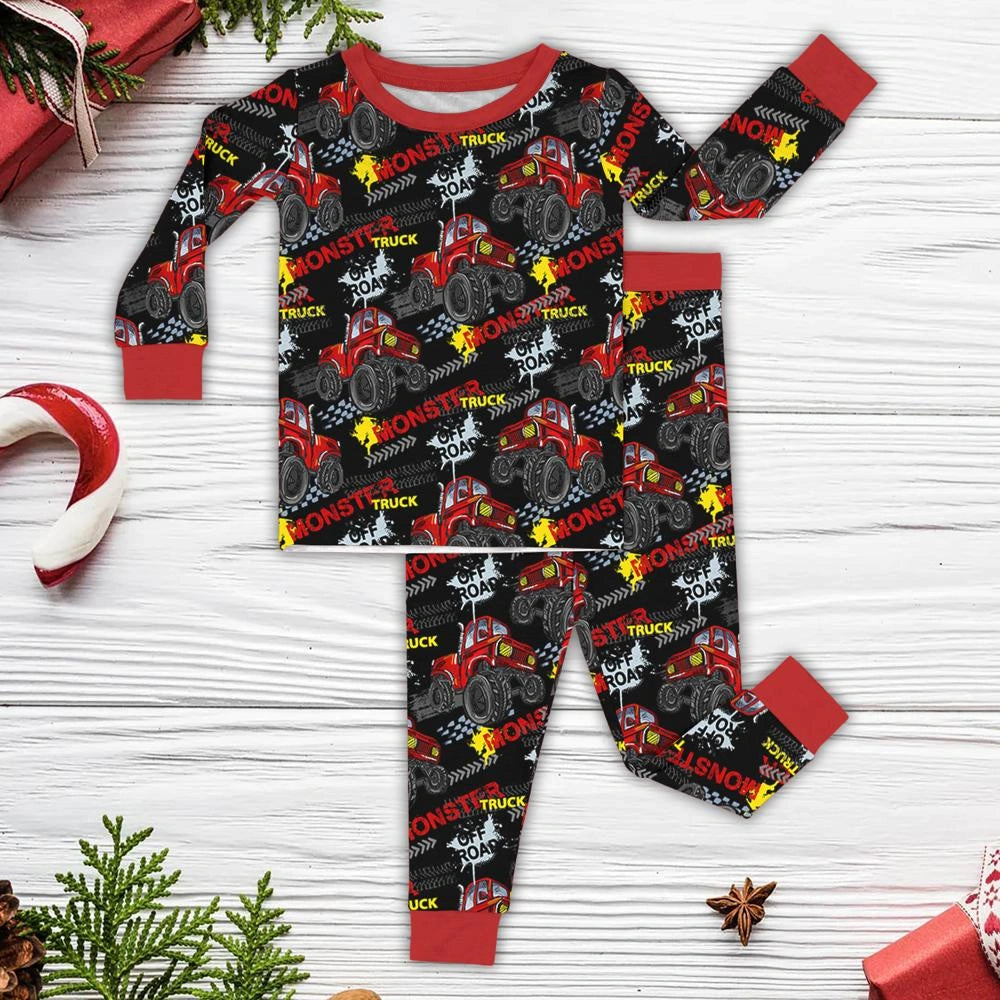Baby Monster Truck Zippy In Blue Long Sleeved for Snug Fit and Style - 3-6M