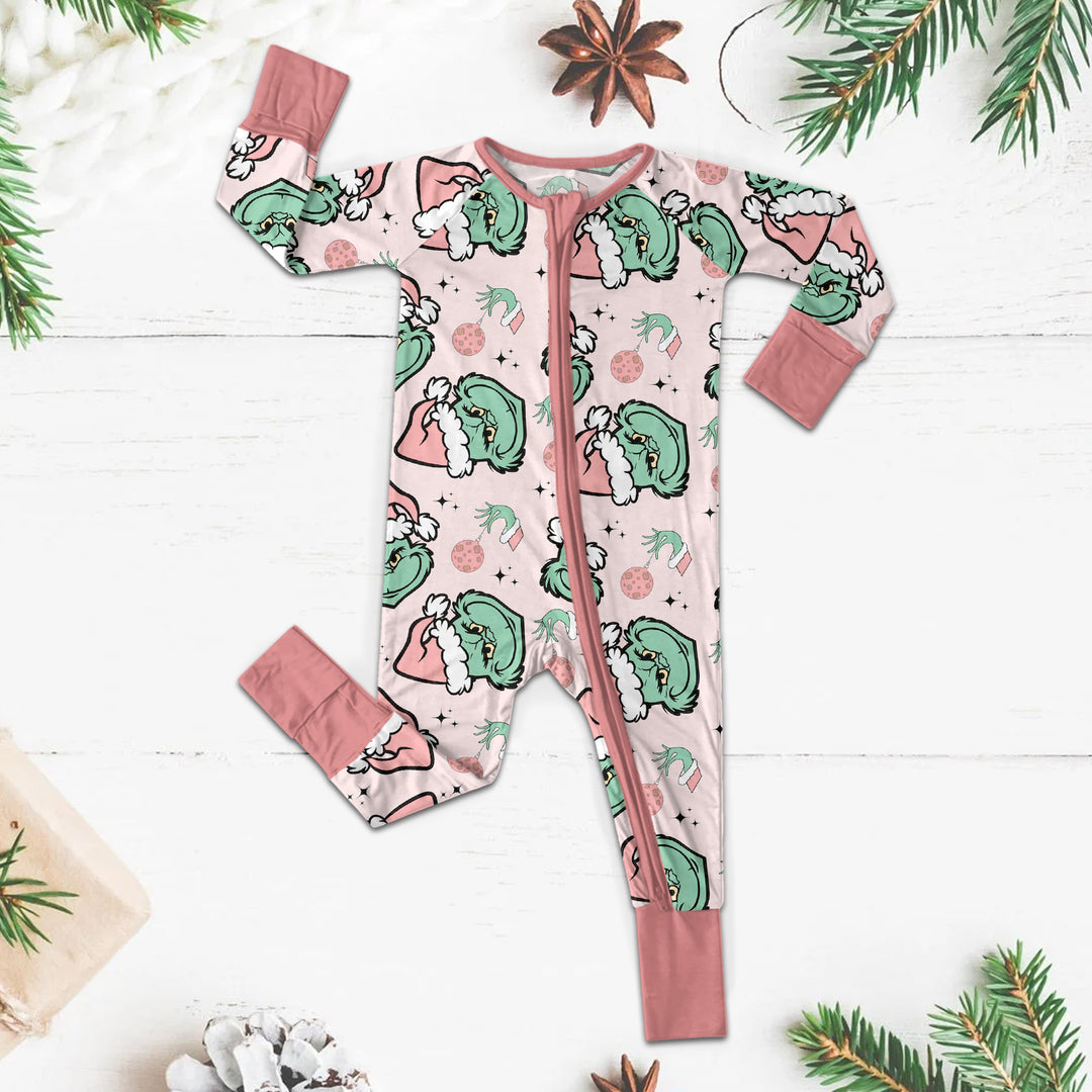 Grinch Baby Long Zippy Serving Up Cute Style