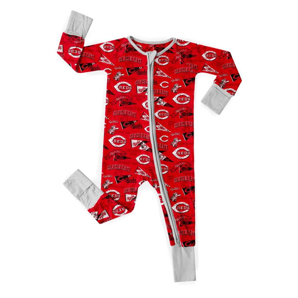 Baby Monster Truck Zippy In White With Red Zipper Short Sleeved for Snug Fit and Style 1 - 18-24M