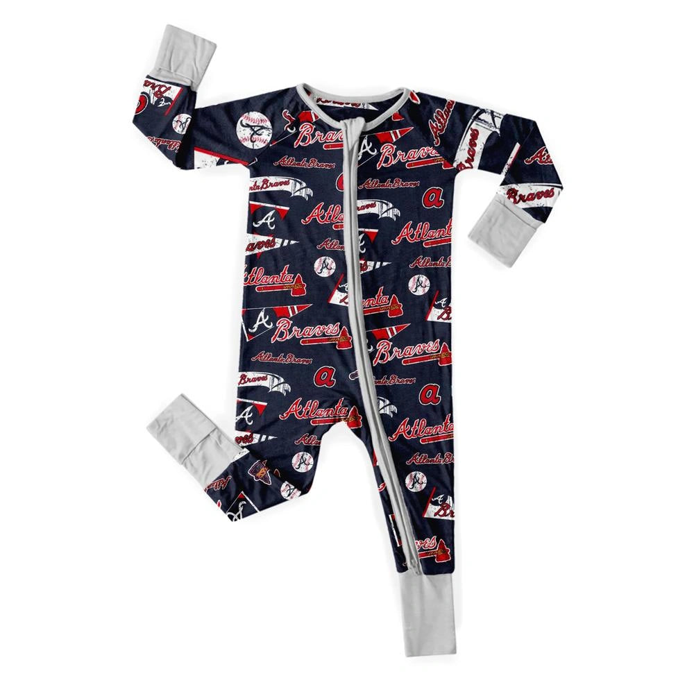 Baby Monster Truck Zippy In Black With Aegean Zipper Long Sleeved for Snug Fit and Style - 2T