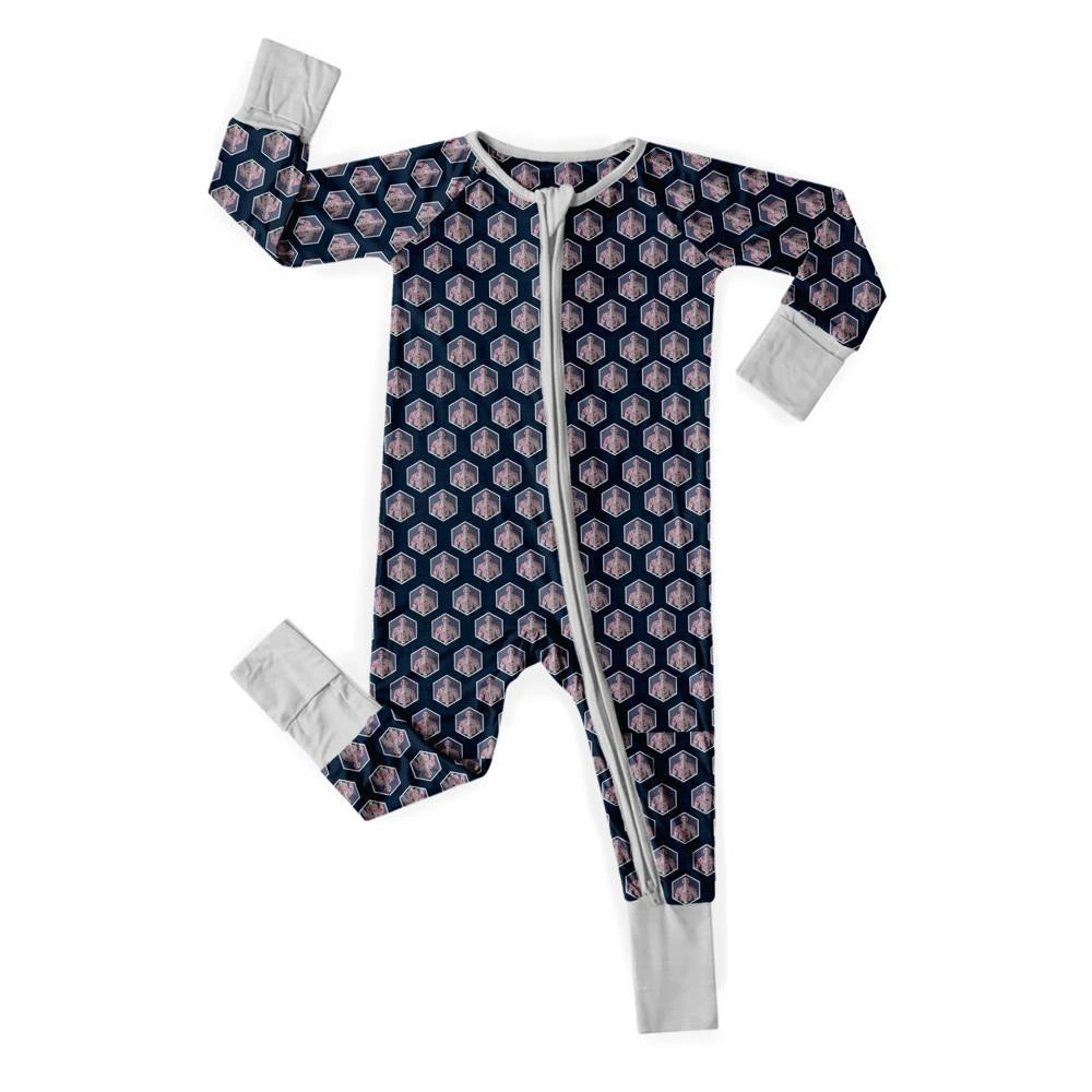 Baby Monster Truck Zippy In White With Black Zipper Long Sleeved for Snug Fit and Style 2 - 3-6M