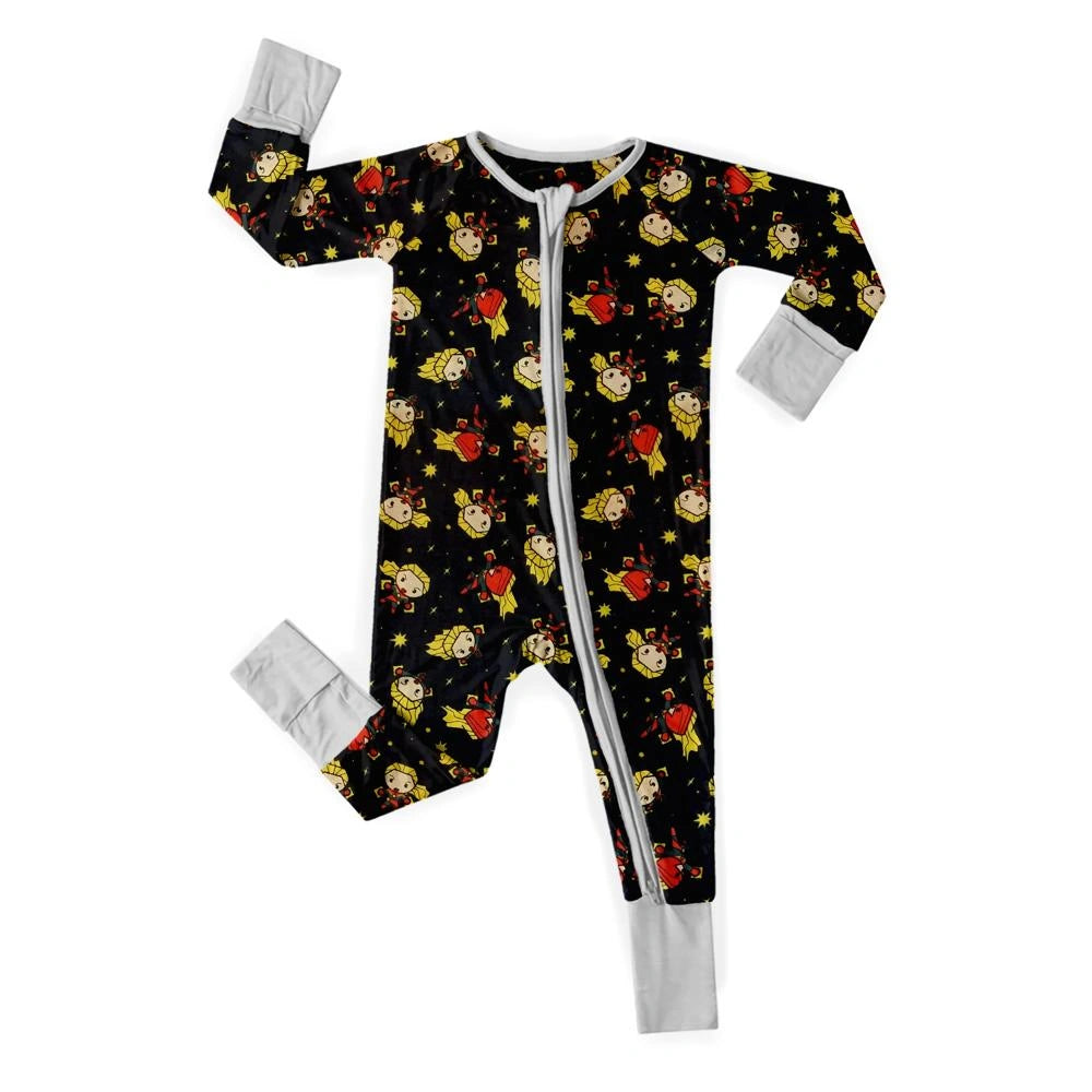 Baby Monster Truck Zippy In White With Sapphire Zipper Short Sleeved for Snug Fit and Style 1 - 0-3M