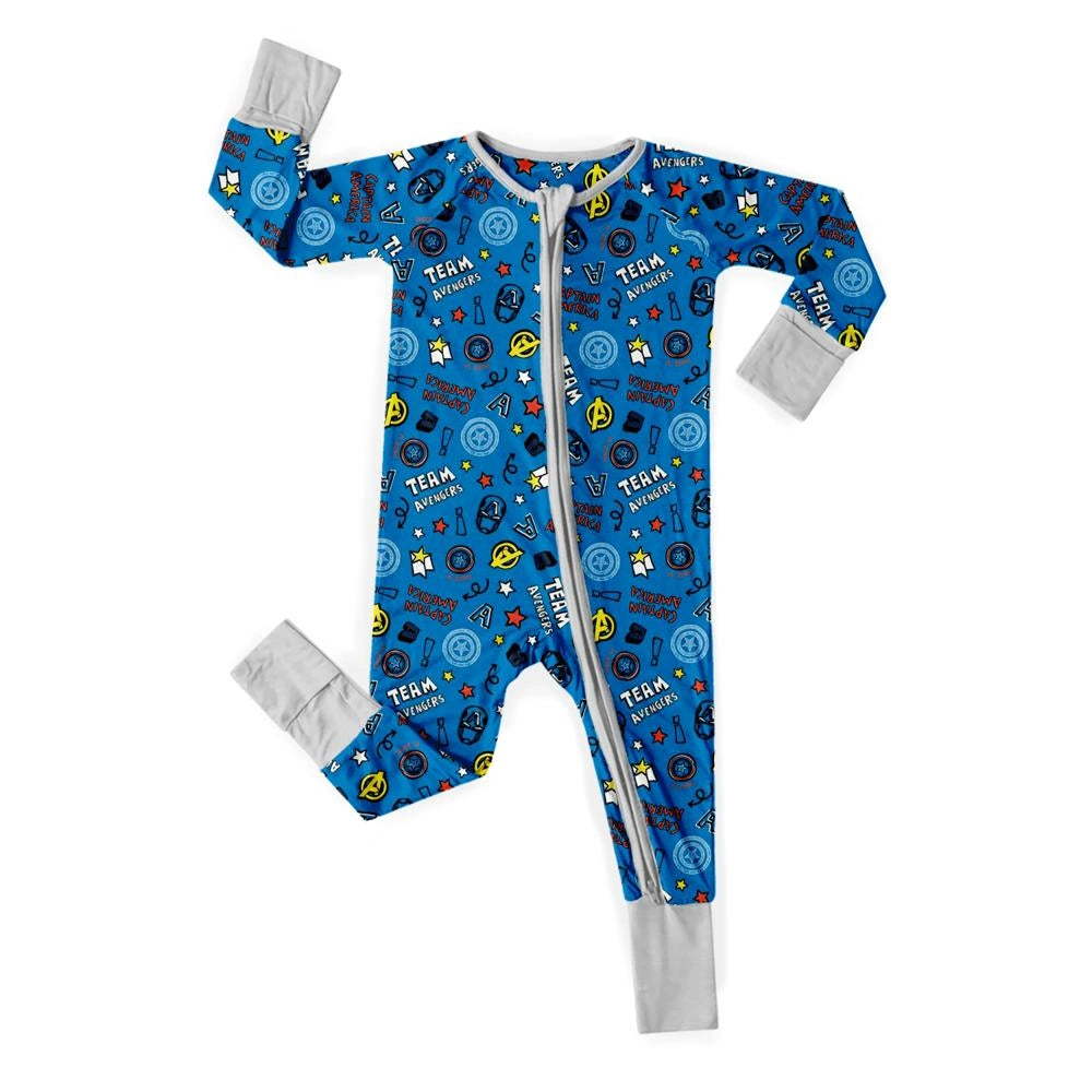 Baby Captain America Zippy for Snug Fit and Style