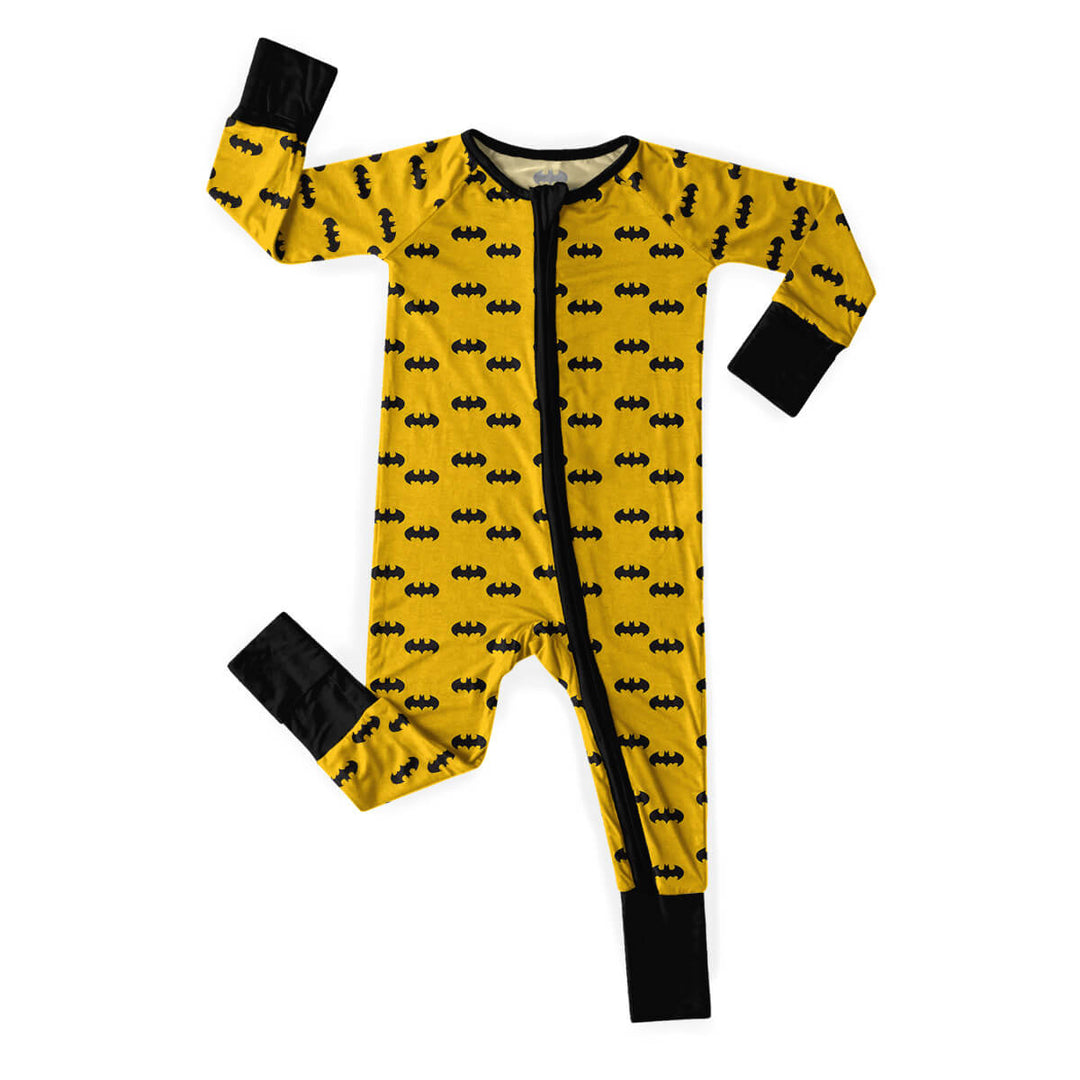 Batman Adventures Convertible Zippered Romper in Yellow