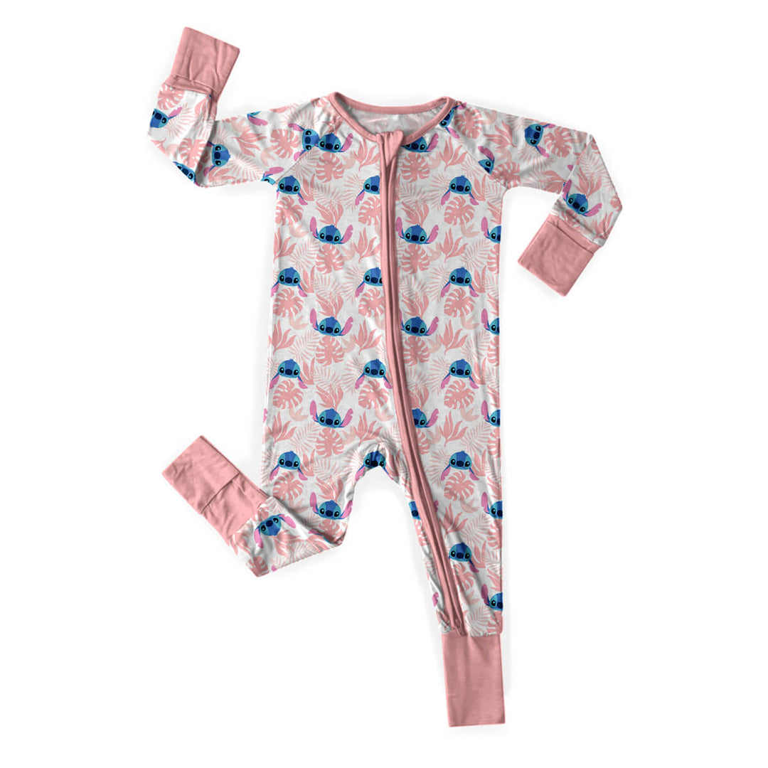 Lilo Stitch Dreams Convertible Zippered Romper in Pink