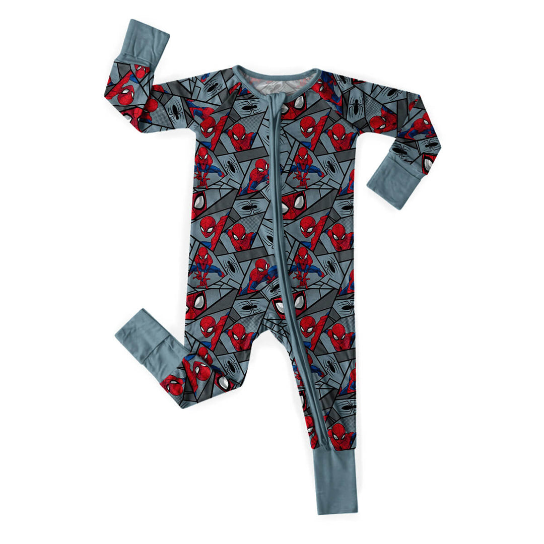 Spider Man Comic Convertible Zippered Romper