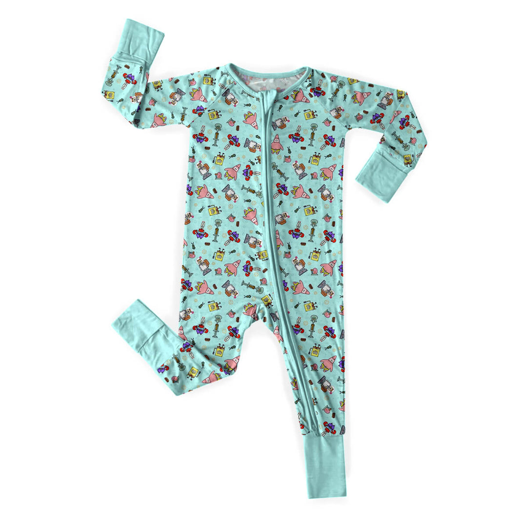 Spongebob Squarepants Friends Convertible Zippered Romper