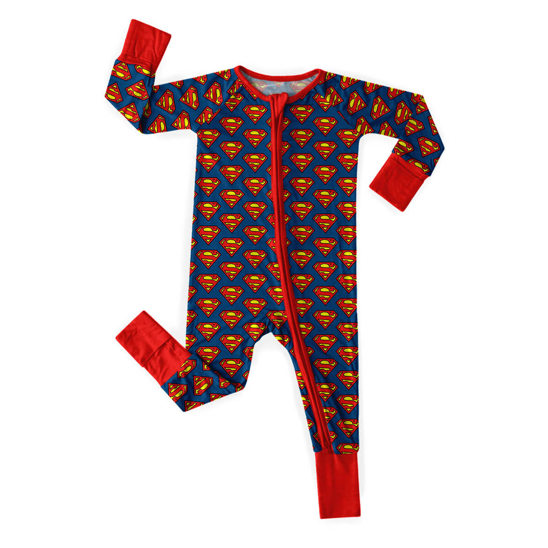 Superman Signature Convertible Zippered Romper