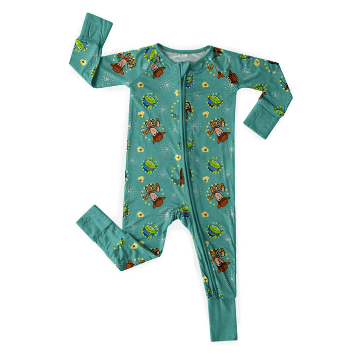 Toy Story Woody and Aliens Convertible Zippered Romper