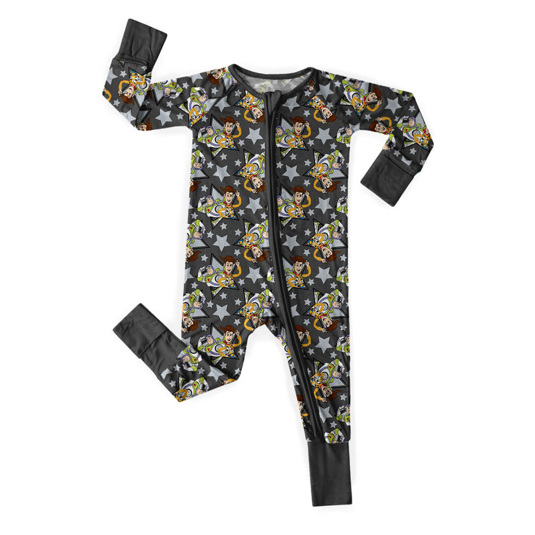 Toy Story Woody and Buzz Adventure Convertible Zippered Romper