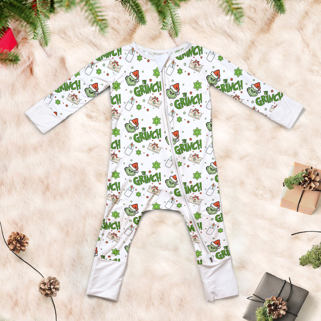 Cheerful Dr. Seuss’ The Grinch Convertible Zippered Romper