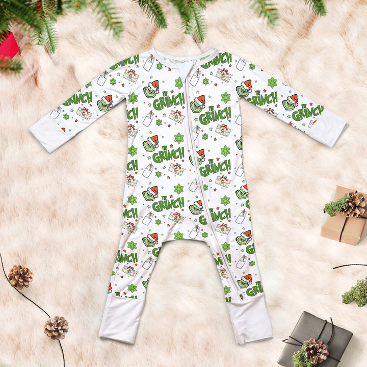 Cheerful Dr. Seuss’ The Grinch Convertible Zippered Romper