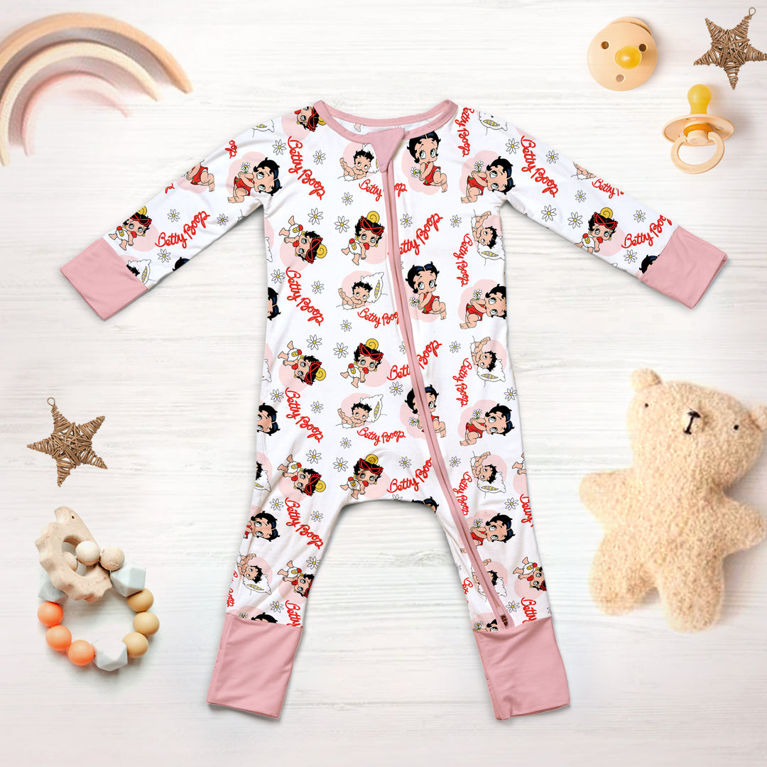 Charming Baby Betty Boop Convertible Zippered Romper