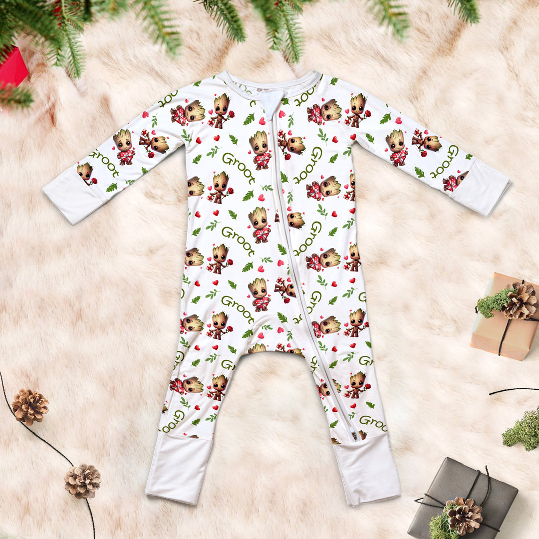 Baby Groot Convertible Zippered Romper 2