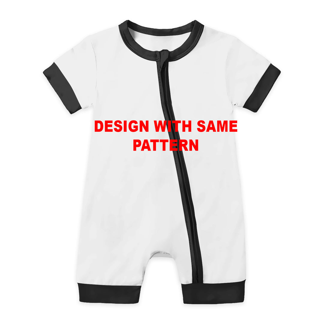 Cloud Soft Bamboo Baby Short Zippy Set (With Same Pattern)
