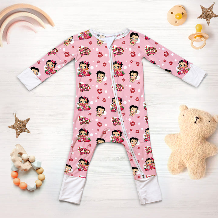Adorable Baby Betty Boop Convertible Zippered Romper