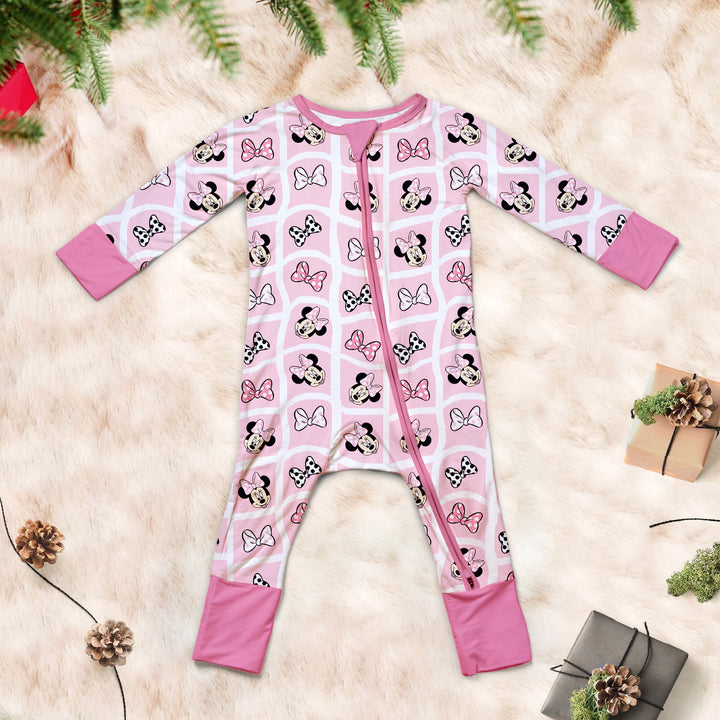 Disney Mickey Mouse Convertible Zippered Romper in Pinky