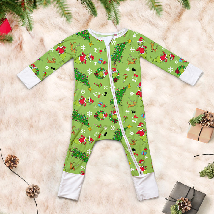 Enchanting Dr. Seuss’ The Grinch Convertible Zippered Romper