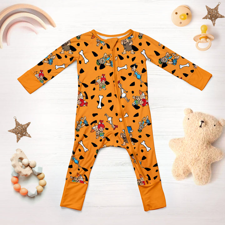 Baby Flintstone Convertible Zippered Romper 3