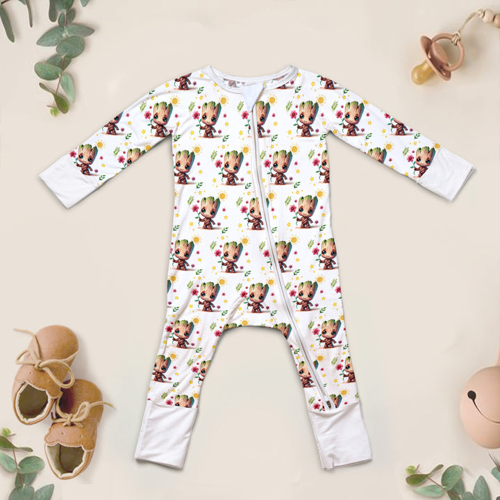 Baby Groot Convertible Zippered Romper 1