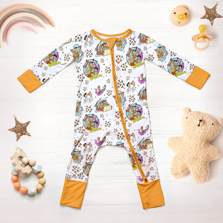 Baby Flintstone Convertible Zippered Romper 2