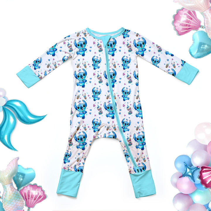 Lilo & Stitch Cute Convertible Zippered Romper