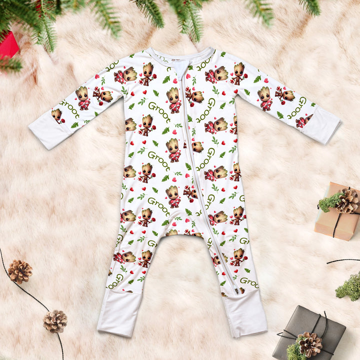 Baby Groot Convertible Zippered Romper 2