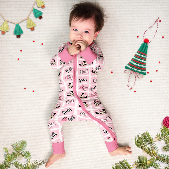 Disney Mickey Mouse Convertible Zippered Romper in Pinky