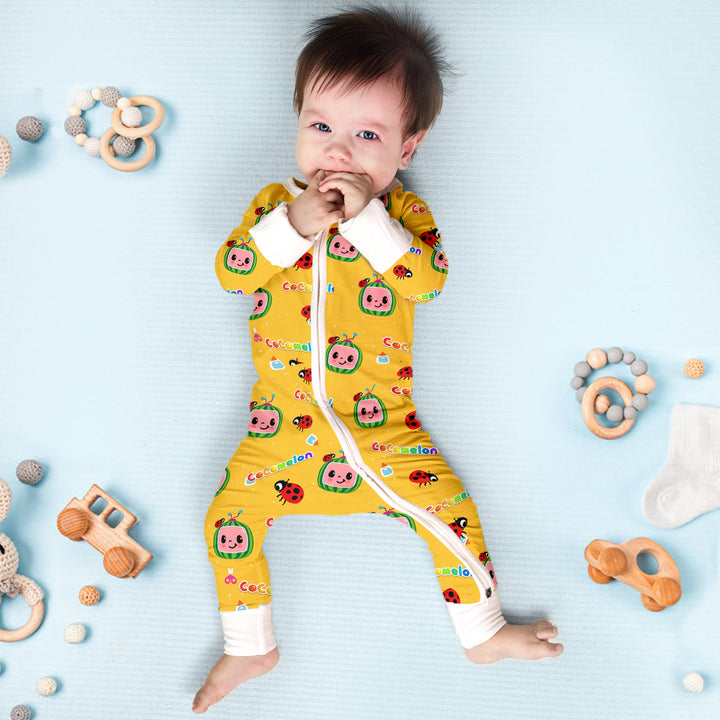 Cocomelon Cuties Convertible Zippered Romper in Yellow