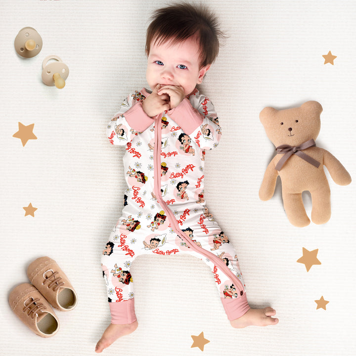 Charming Baby Betty Boop Convertible Zippered Romper