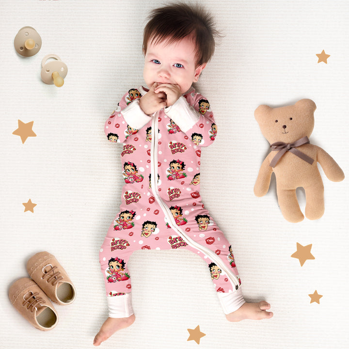 Adorable Baby Betty Boop Convertible Zippered Romper