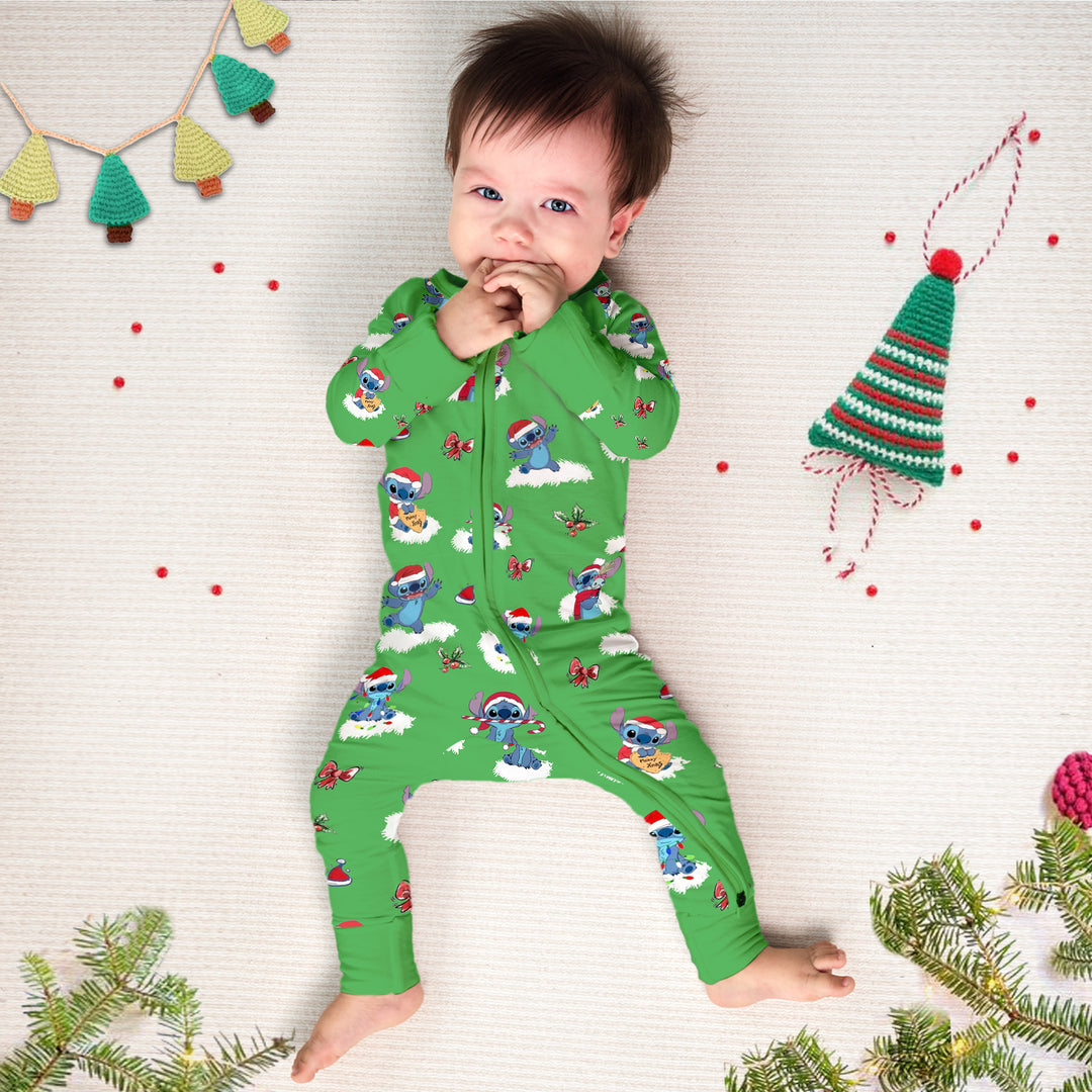 Lilo Stitch Chirstmas Convertible Zippered Romper