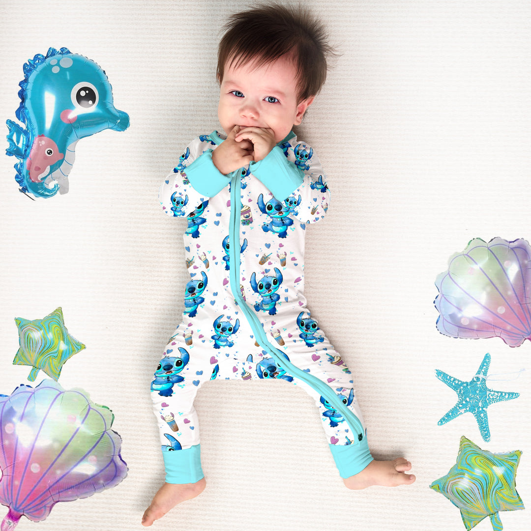 Lilo & Stitch Cute Convertible Zippered Romper