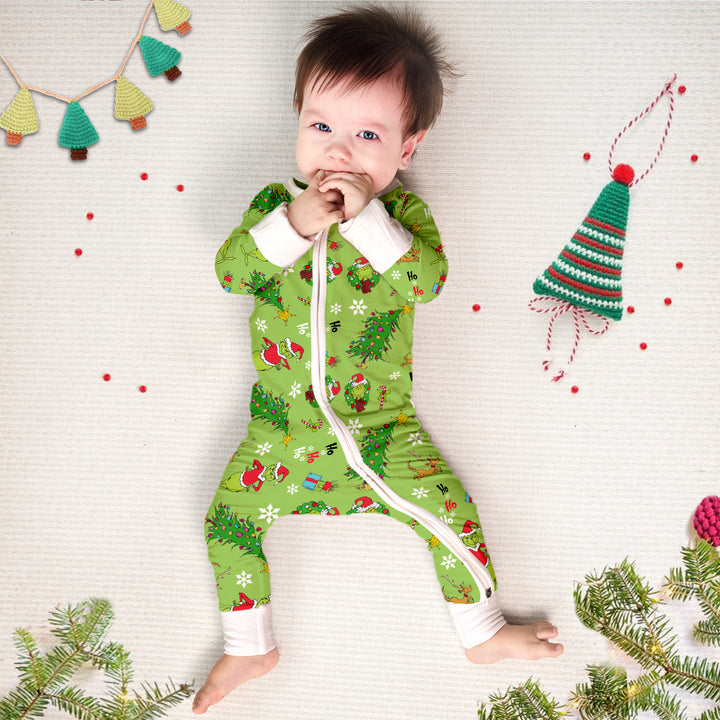 Enchanting Dr. Seuss’ The Grinch Convertible Zippered Romper