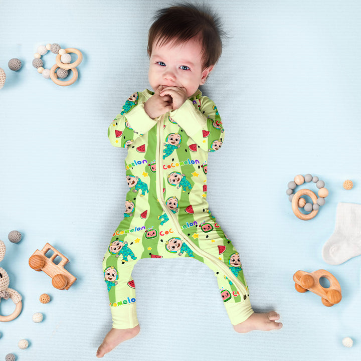 Cocomelon Cuties Convertible Zippered Romper in Green