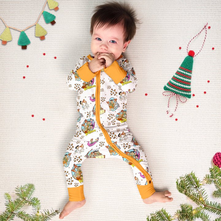 Baby Flintstone Convertible Zippered Romper 2
