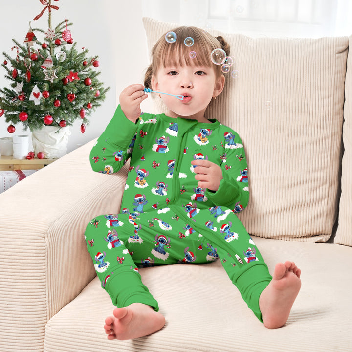 Lilo Stitch Chirstmas Convertible Zippered Romper