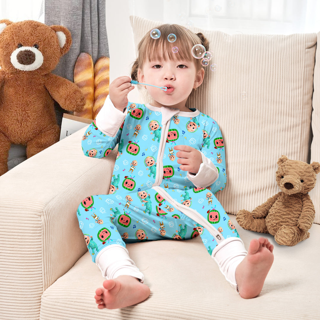 Cocomelon Cuties Convertible Zippered Romper in Blue