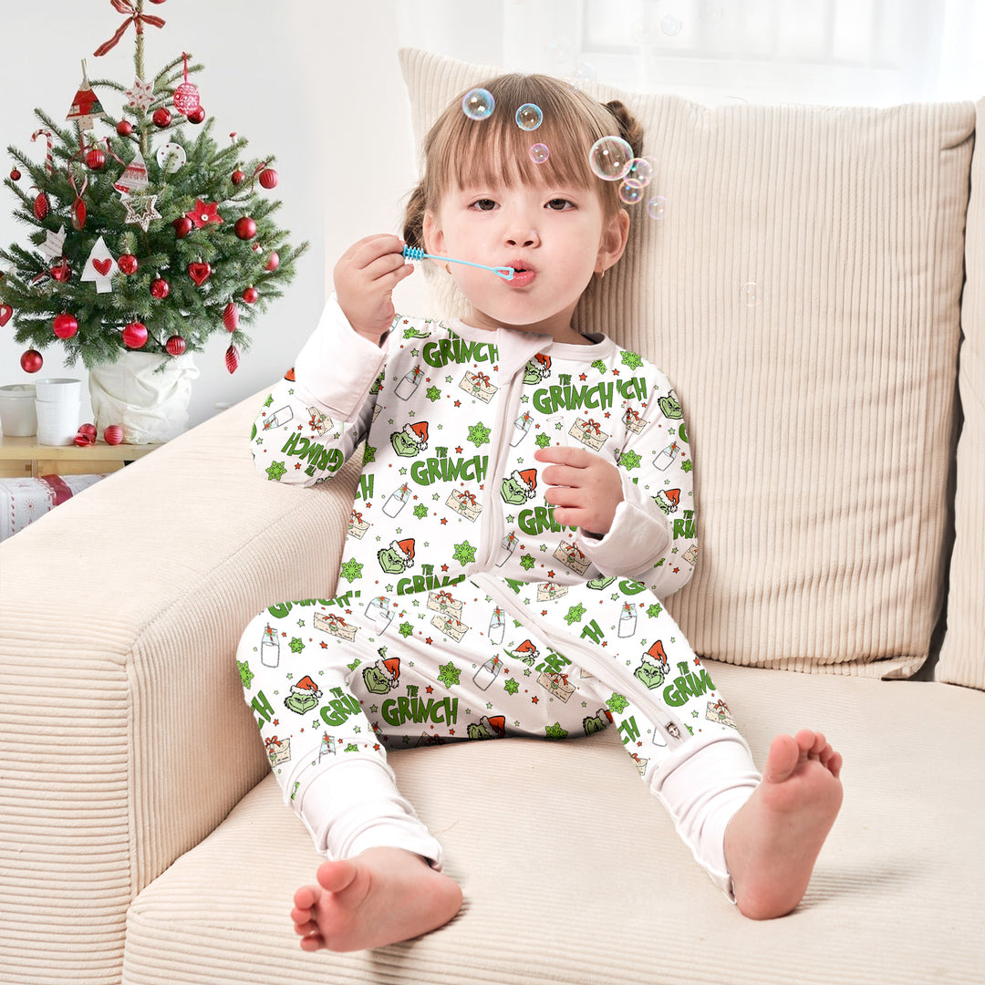 Cheerful Dr. Seuss’ The Grinch Convertible Zippered Romper