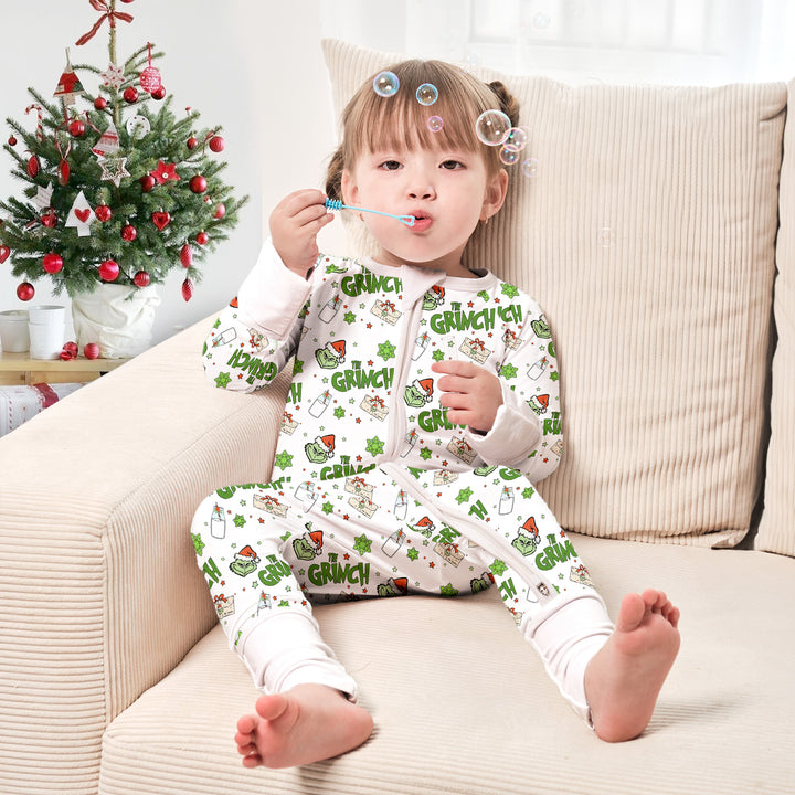 Cheerful Dr. Seuss’ The Grinch Convertible Zippered Romper
