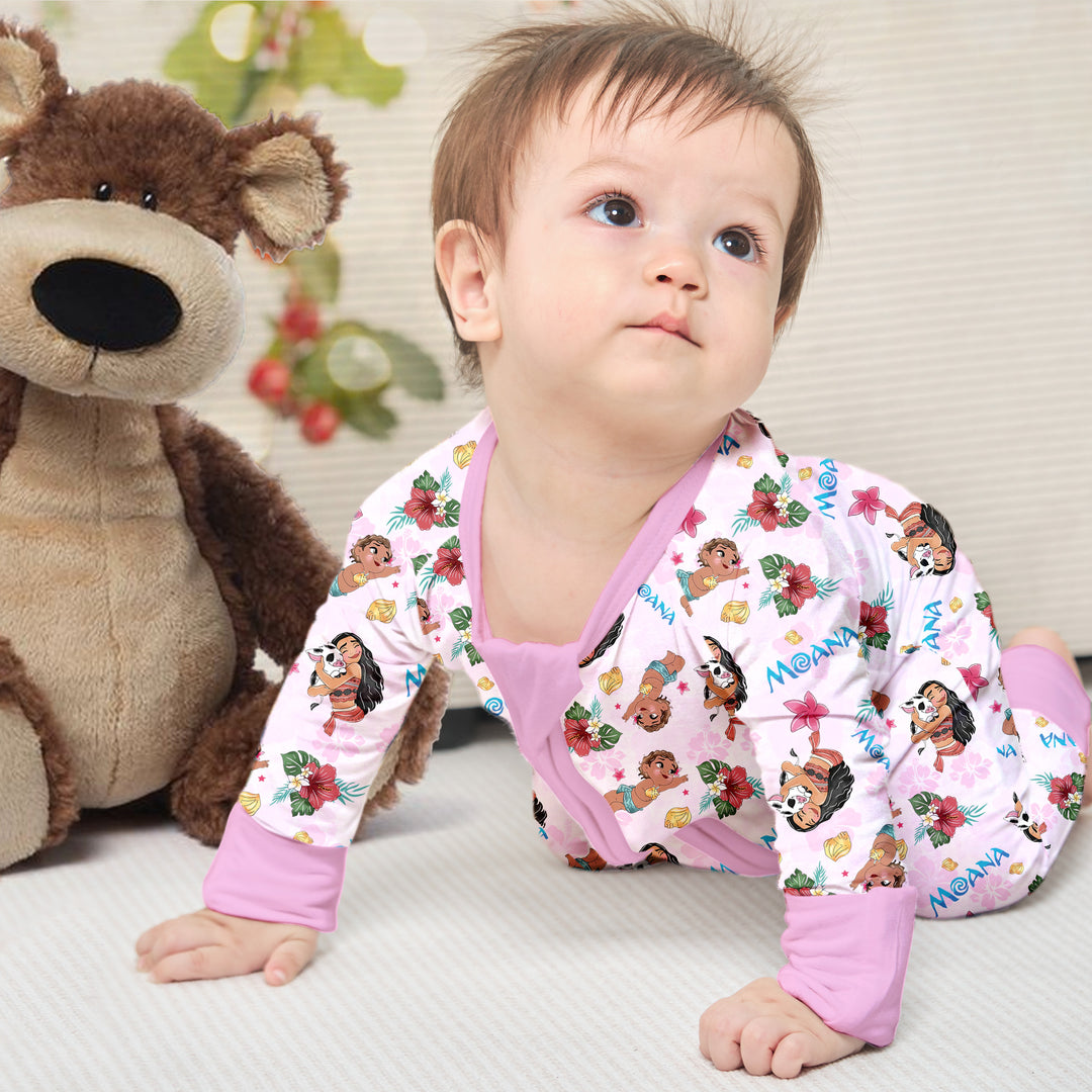 Baby Moana Convertible Zippered Romper in Pinky