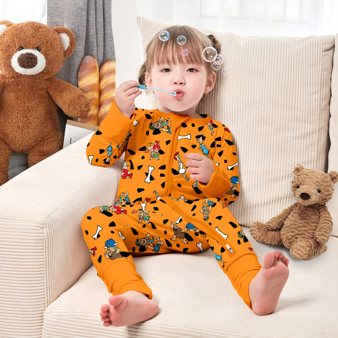 Baby Flintstone Convertible Zippered Romper 3