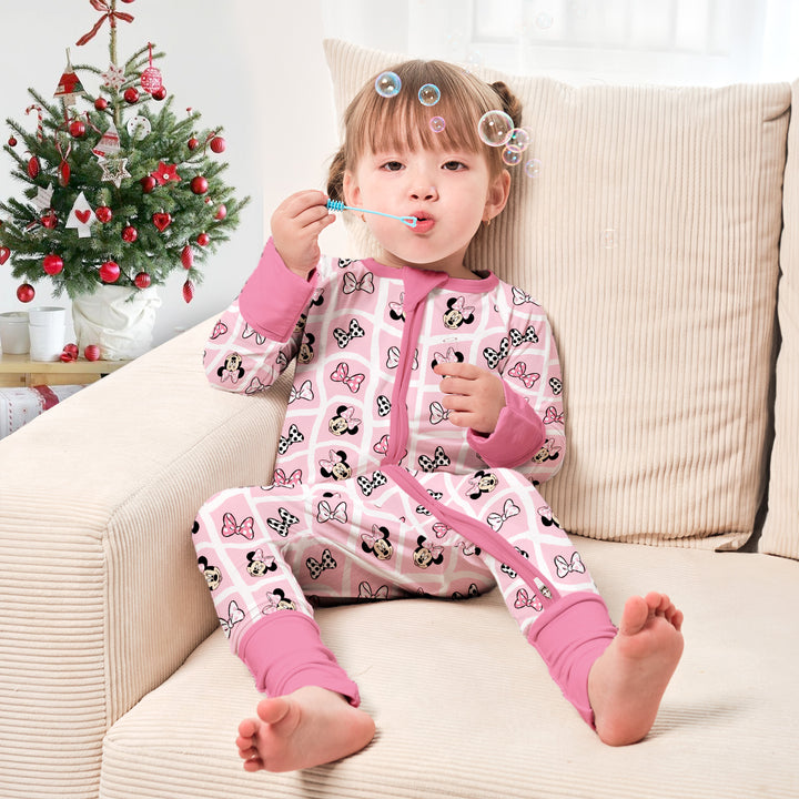 Disney Mickey Mouse Convertible Zippered Romper in Pinky