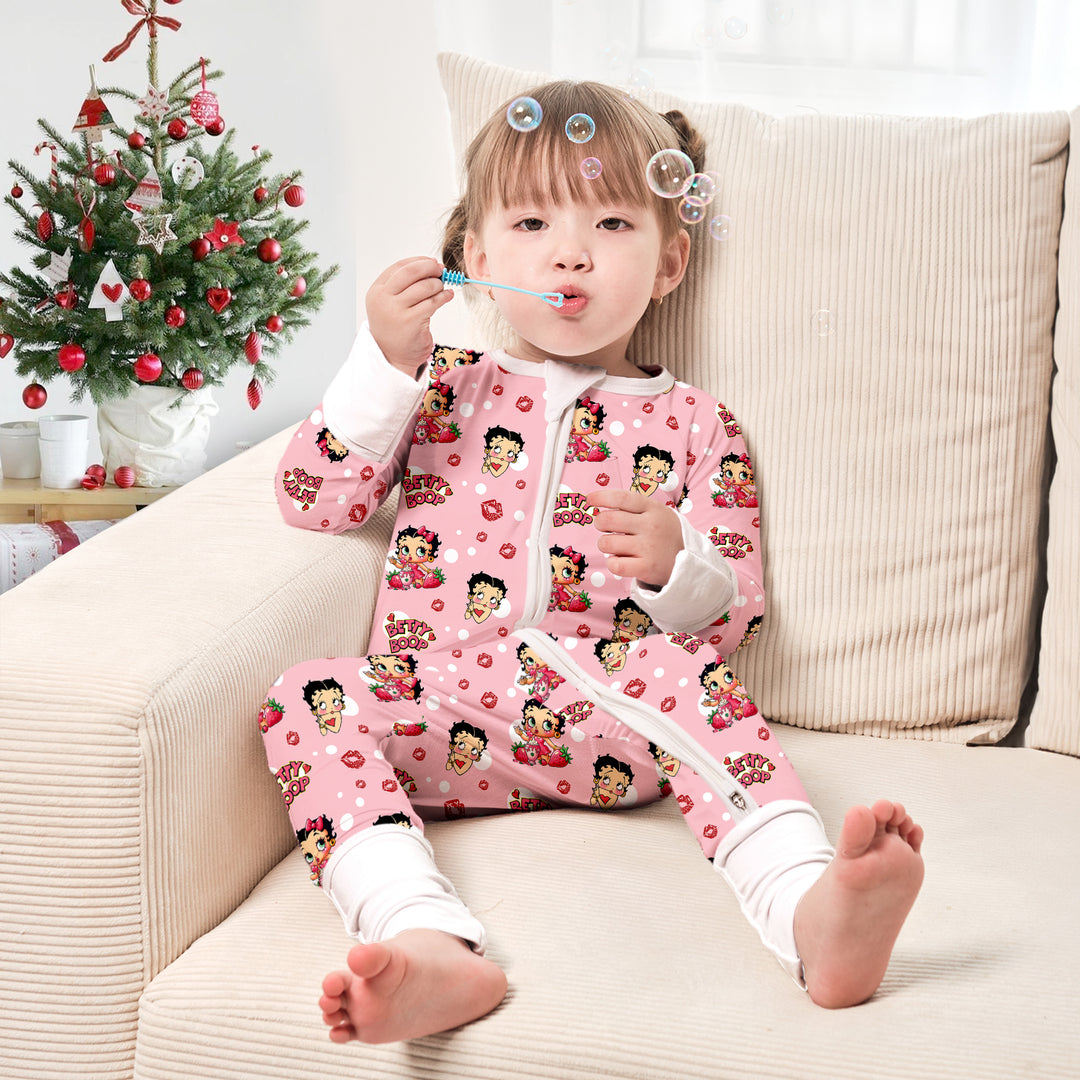 Adorable Baby Betty Boop Convertible Zippered Romper