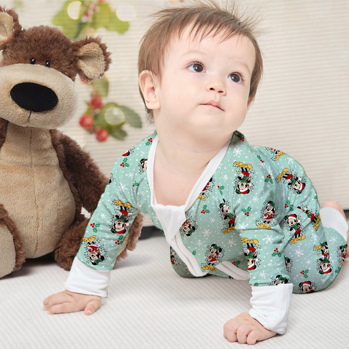 Disney Mickey Mouse Convertible Zippered Romper in Green