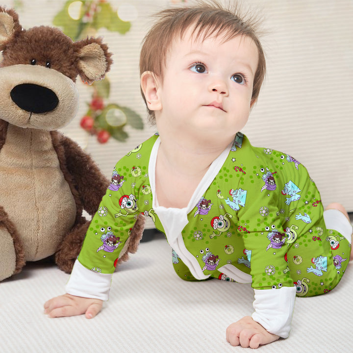 Monster Inc Convertible Zippered Romper in Green