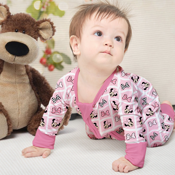 Disney Mickey Mouse Convertible Zippered Romper in Pinky